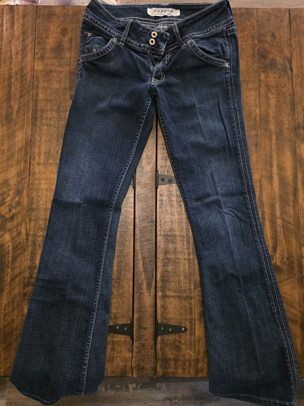 Hudson Jeans Women's Dark Blue Flare Wide Leg Jeans